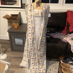 Embroidered Beige and Multicolor dress